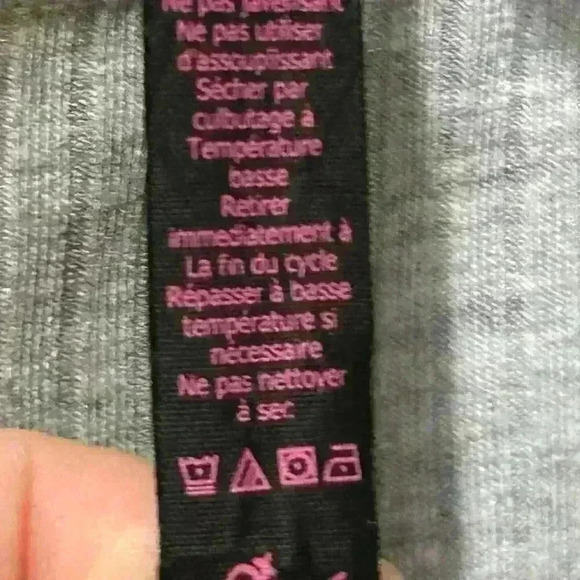 Betsey Johnson performance tunic top ribbed gray size small active workout - Picture 6 of 8